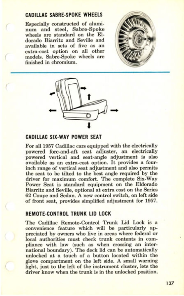 1957 Cadillac Salesmans Data Book Page 99